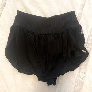 Free People high waisted shorts black